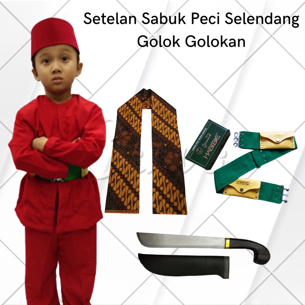 Jual Baju Pangsi Anak Setelan Terlengkap Setelan Sabuk Peci Selelndang
