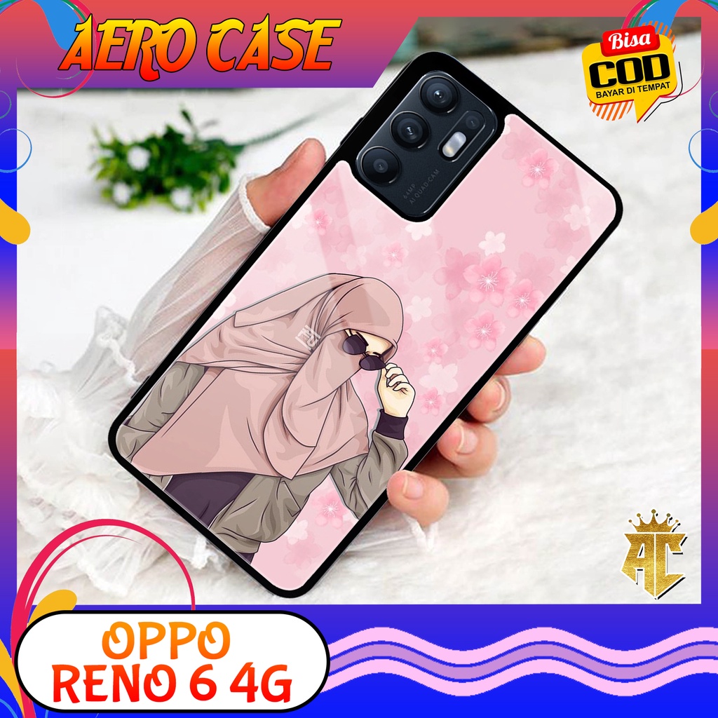 Case OPPO RENO 6 4G - Casing OPPO RENO 6 4G Terbaru 2022 AERO CASE [ MOTIF HIJAB ] Silikon OPPO RENO