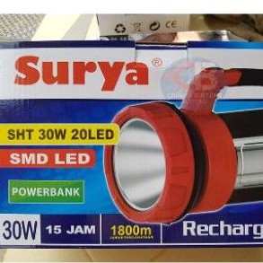 Senter LED Charge SURYA SHT 30W 20Led (Senter Jarak Jauh ±1800M)15 hours