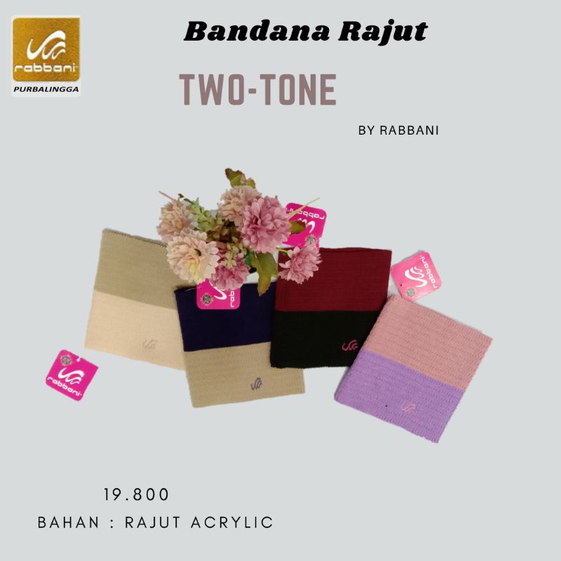 Rabbani-Bandana Rajut Two-tone//Ciput Rabbani //Ciput rajut