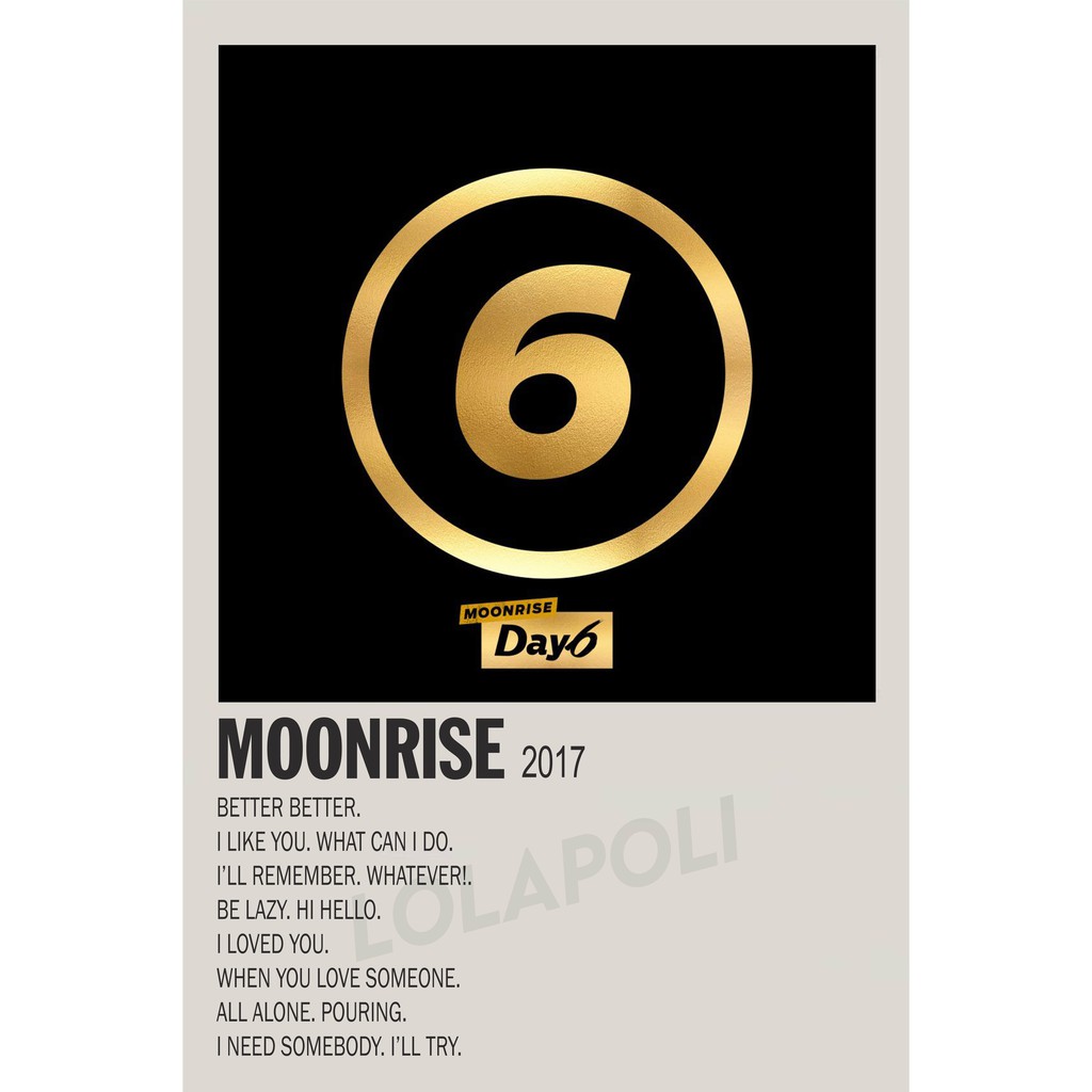 Poster Cover Album K-Pop Moonrise - Day6