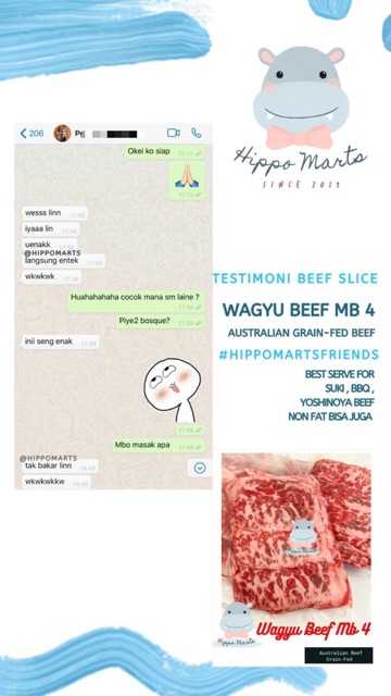 Beef Slice Wagyu Marble 4 Grain-Fed Australian Beef HALAL ( For BBQ with ShortPlate , Saikoro )