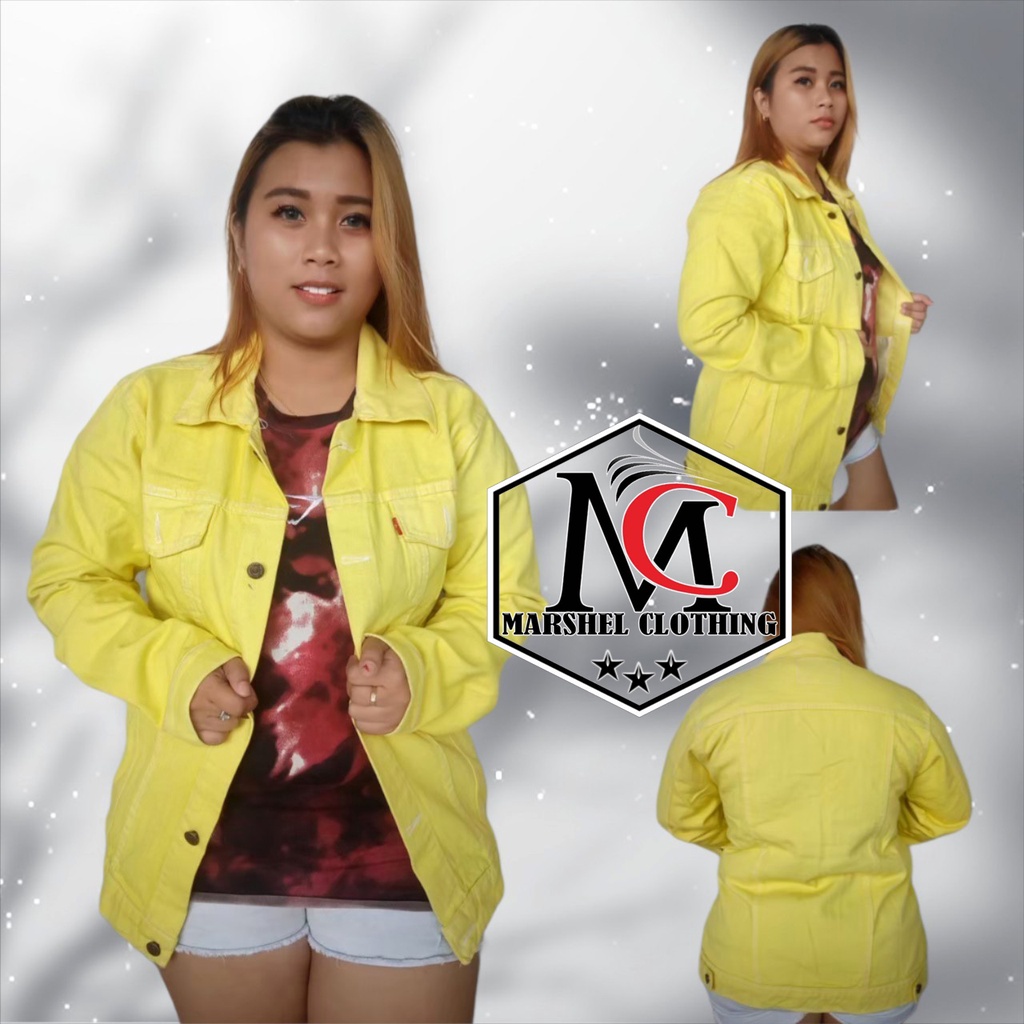 RCL - Jaket Jeans Oversize Warna Pink Tua - Jaket Jeans Cewe - Jaket Jeans Wanita - Jaket Jeans Oversize M-L-XL-XXL