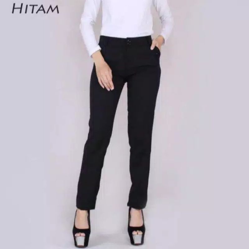 celana kantor wanita panjang slim fit