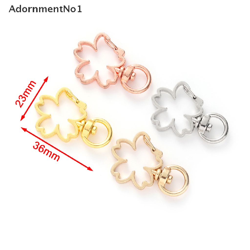 (AdornmentNo1) 10pcs Gantungan Kunci Bentuk Bunga Sakura Hollow DIY