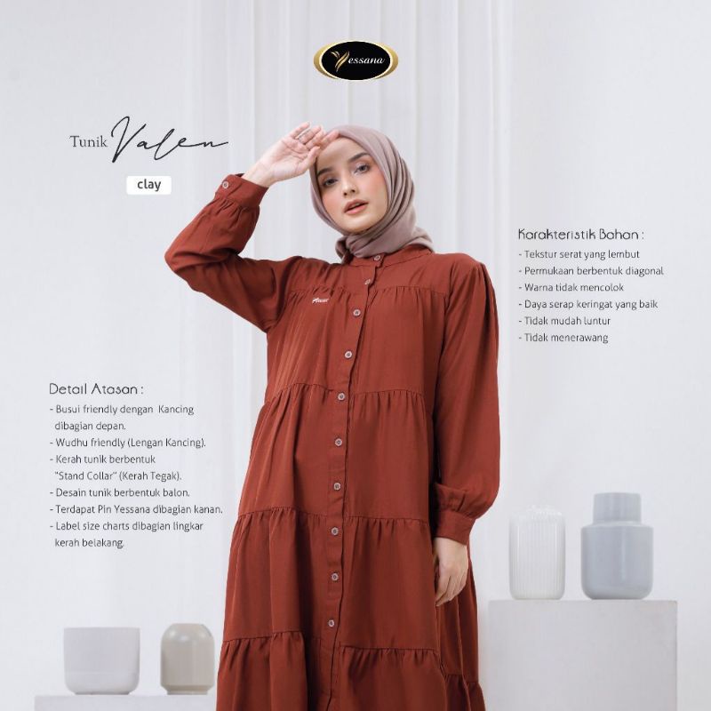 VALEN TUNIC by Yessana [ NEW - Yessana Tunic Series ] Tunik Yessana Outfit