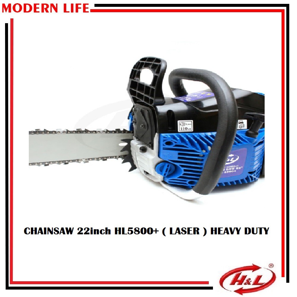 HL 5800+ HD Mesin Potong Kayu / Gergaji Pohon / ChainSaw 22 Inchi 2TAK LASER