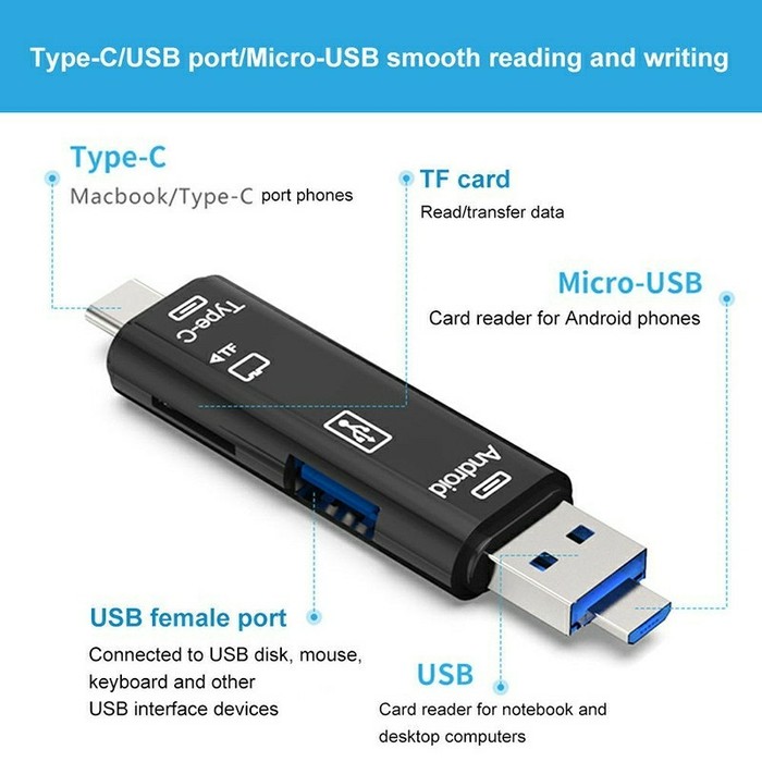 OTG USB Type c usb 3.0 Card Reader Micro USB