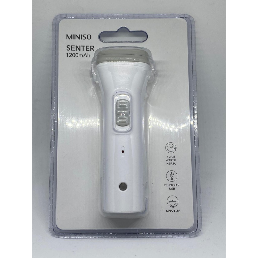 Miniso Flash Light 1200 mAh (Senter) - White