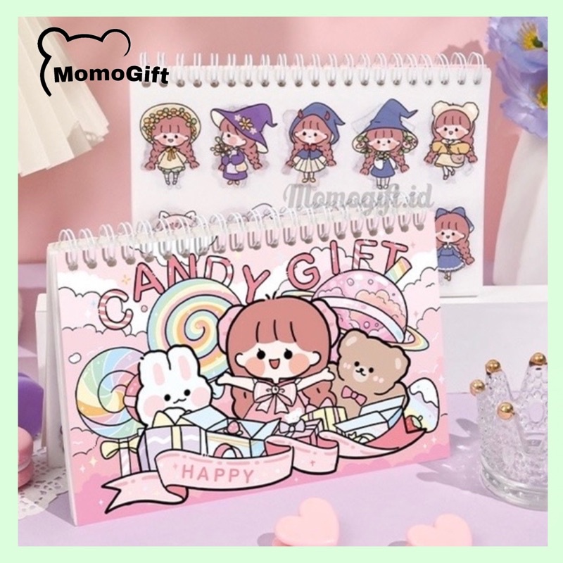 

Buku Stiker Aesthetic Motif Karakter Farm Girl 1 Buku 50 Lembar