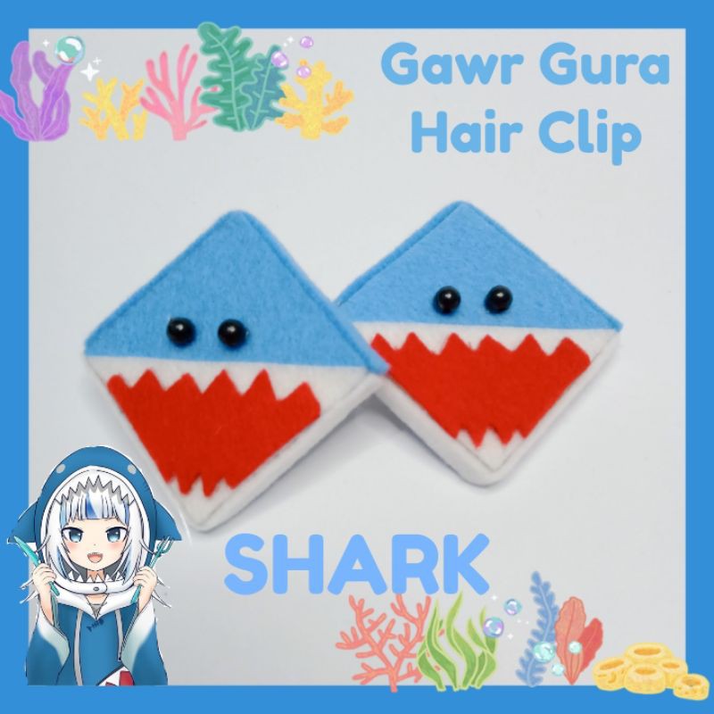 Tha Jepit Gawr Gura Shark/Gawr Gura Hairclip - Cosplay Gawr Gura