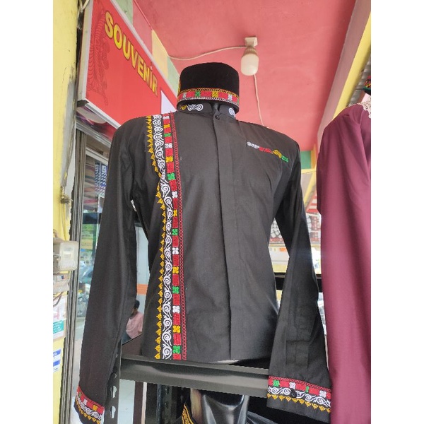 baju Koko bordir khas Aceh kerawang Gayo | baju kemeja Koko khas Aceh