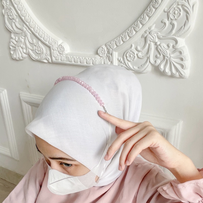 KONEKTOR MASKER HIJAB PREMIUM KRISTAL CEKO