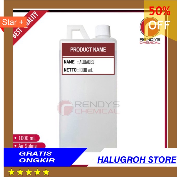 Aquadest - Akuades - Aquades - Air Suling - Air Aki Radiator - 1 Liter