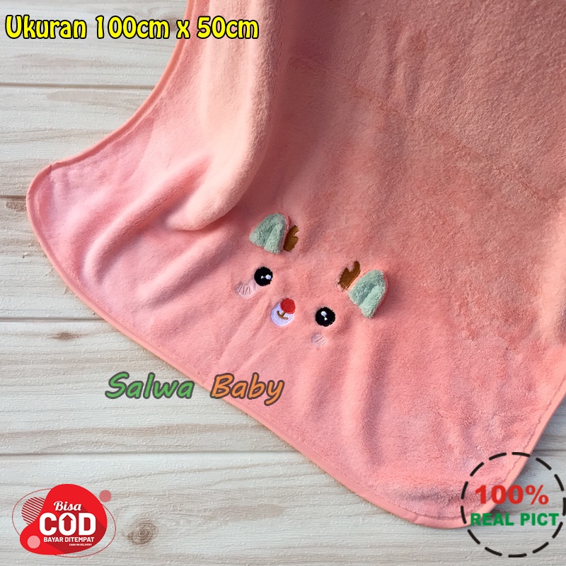 Super Lembut Handuk Bayi Karakter Lembut Dan Tebal Ukuran 100cm x 50cm Anababy