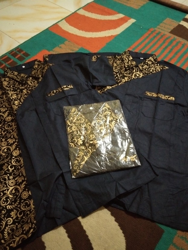 Kemeja Pria Batik Kertabumi Katun Prada Sopal Kombinasi / Baju Batik Pria Murah Bisa Cod