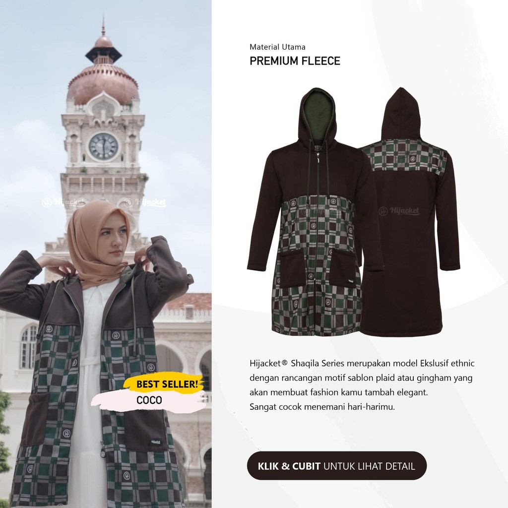 HIJACKET SHAQILA ORIGINAL Jacket Hijaber Jaket Wanita Muslimah Azmi Hijab