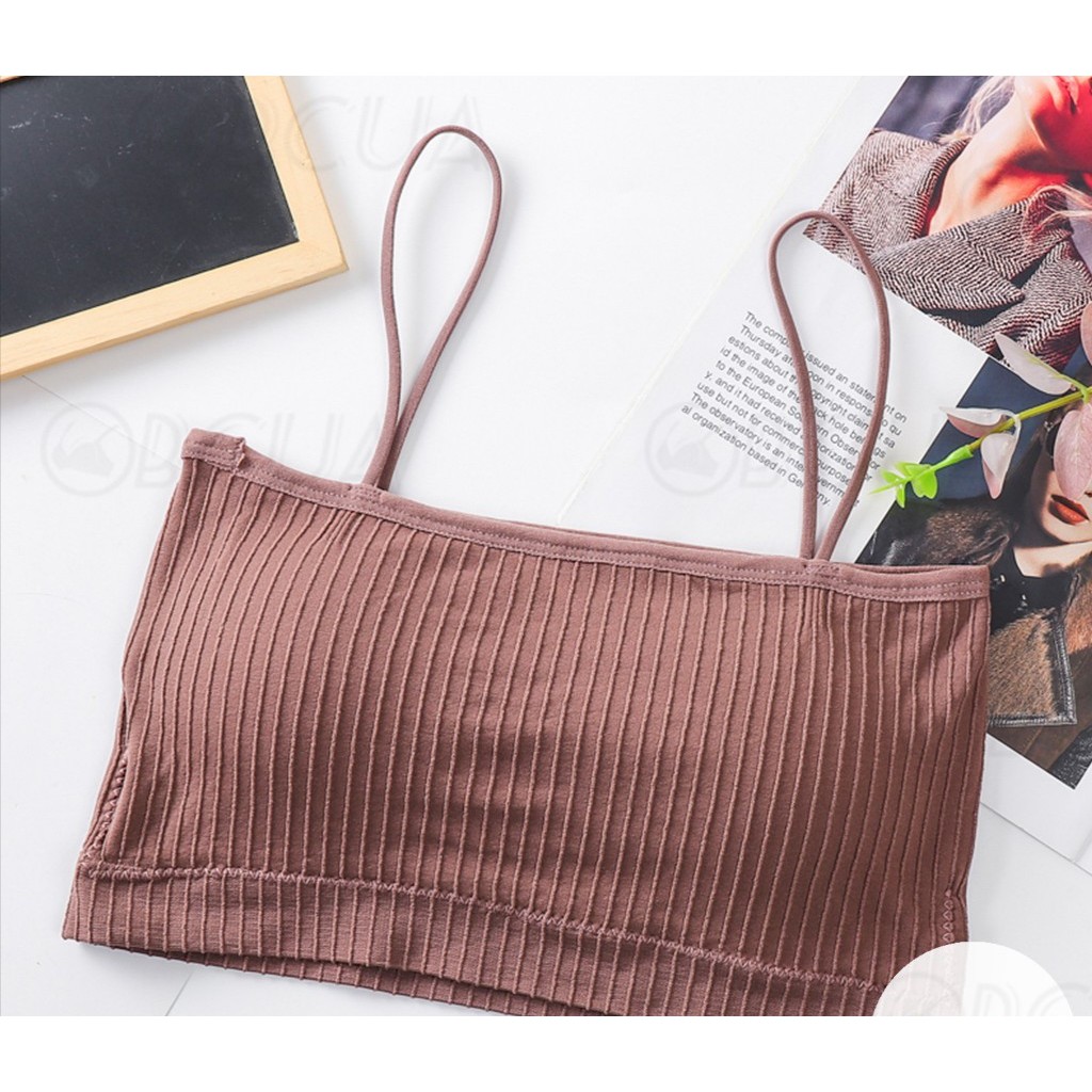 CENGLI【COD】Bra Fashion Wanita Tanpa Kawat Bahan Halus Bra Simple Import Bra Nurah Batam | BH05-Peach