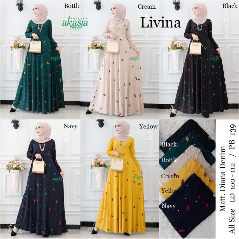 Dress Wanita Kekinian Livina Series Bahan Nyaman Diana Denim