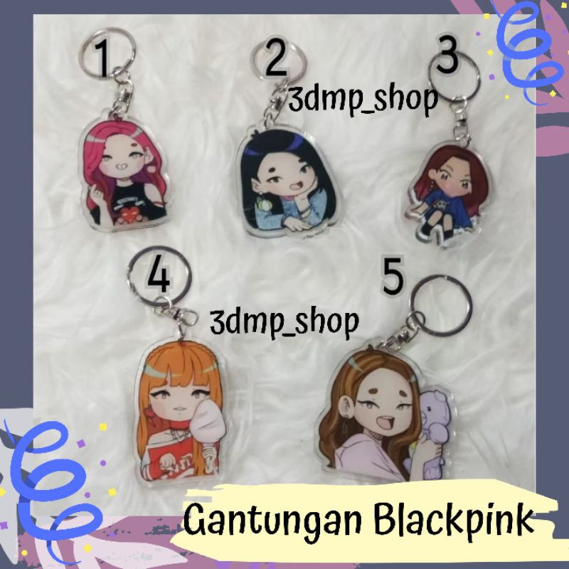 Gantungan ganci Keyring Blackpink Jennie Rose Jisoo Lisa