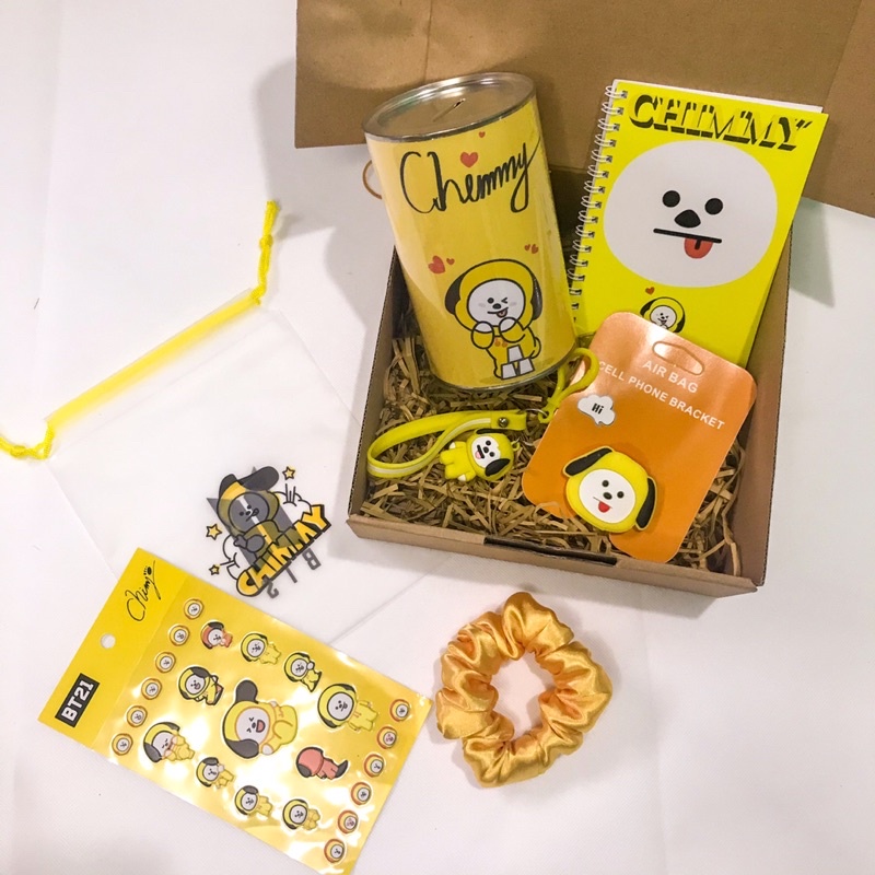 [CHIMMY] GIFT BOX BT21 ARMY TOTEBAG CELENGAN TUMBLR FREE SCRUNCHIE HADIAH ULANG / KADO CEWEK / GRADUATION / KADO PACAR / KADO SAHABAT