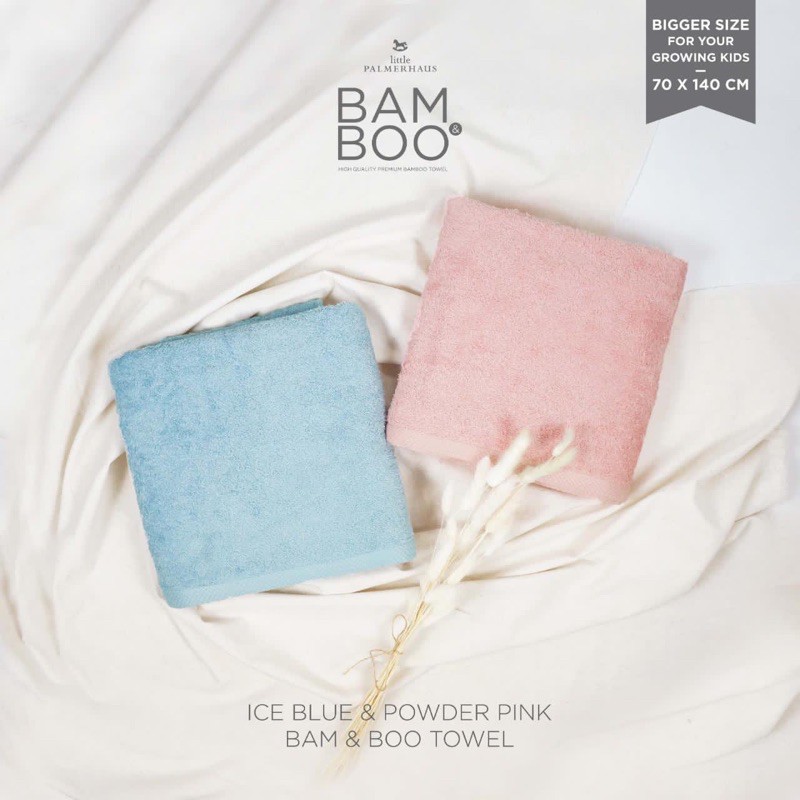 Little Palmerhaus BAM &amp; BOO Towel Bayi 60x120cm - 70x140cm / Anak / Dewasa (Handuk Polos) / Bamboo