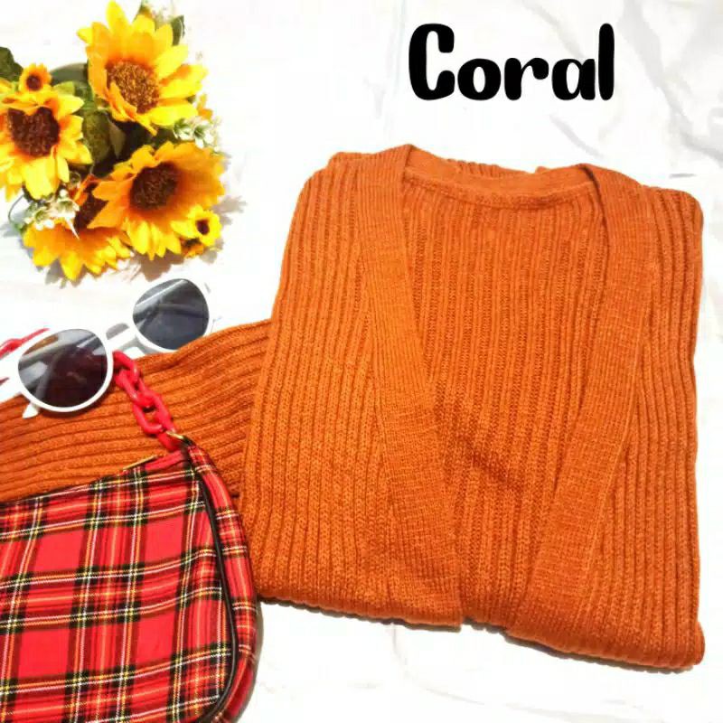 Cardigan Outer Wanita BELLE CARDY Outer Cardigan Rajut Cardigan Oversize kardigan Outerwear