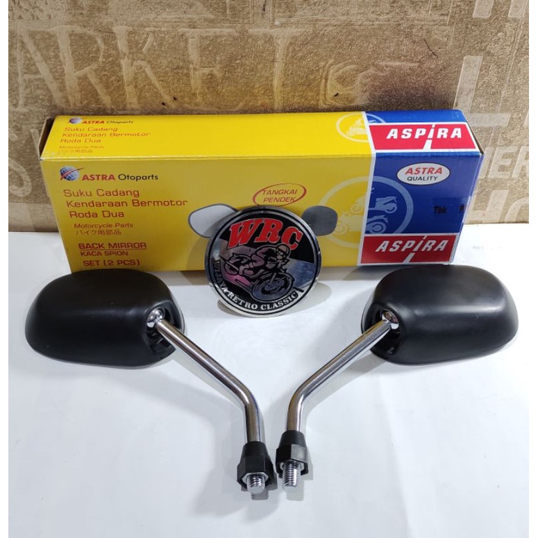 Kaca Spion Aspira Grand - Supra - Supra X - GL Pro Neotech - Win - Legenda - Tiger dll Tangkai Crom 