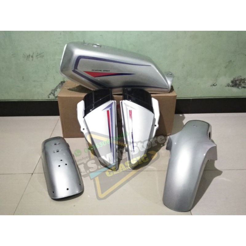 paket body Yamaha RX king new RX k RX special 2001 set warna silver