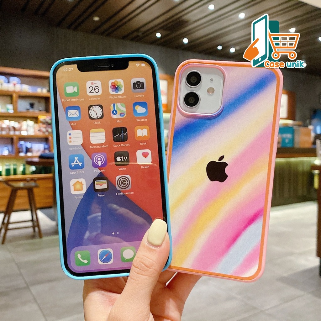 SS044 SOFTCASE RAINBOW IPHONE 6 7 8 6S 6+ 7+ 8+ X XS XR CS3250