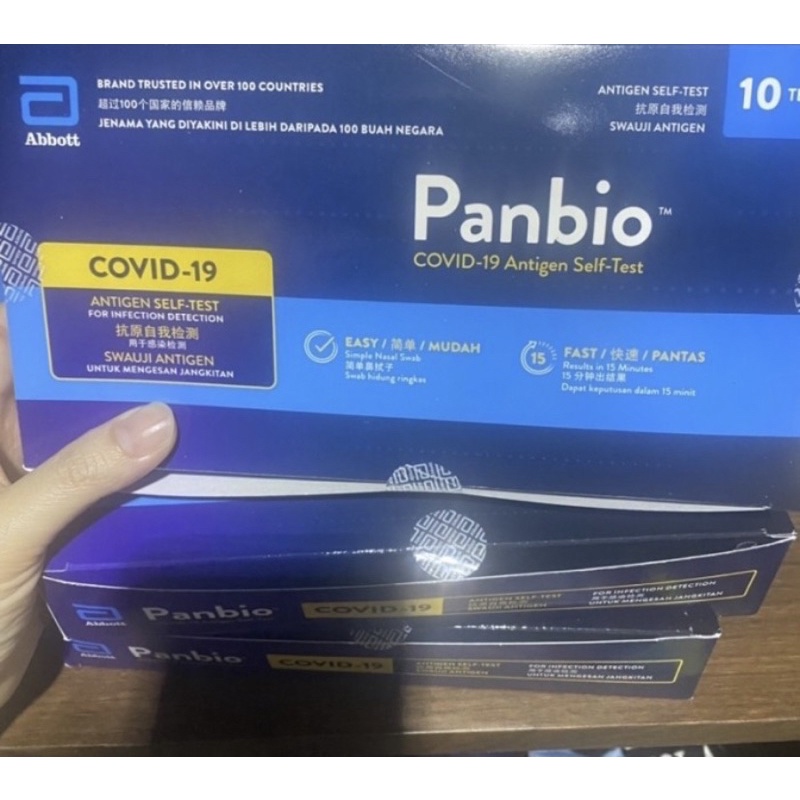 READY ORI 100%-Panbio Abbott Nasal 2cm Singapore-Swab Antigen Rapid Test