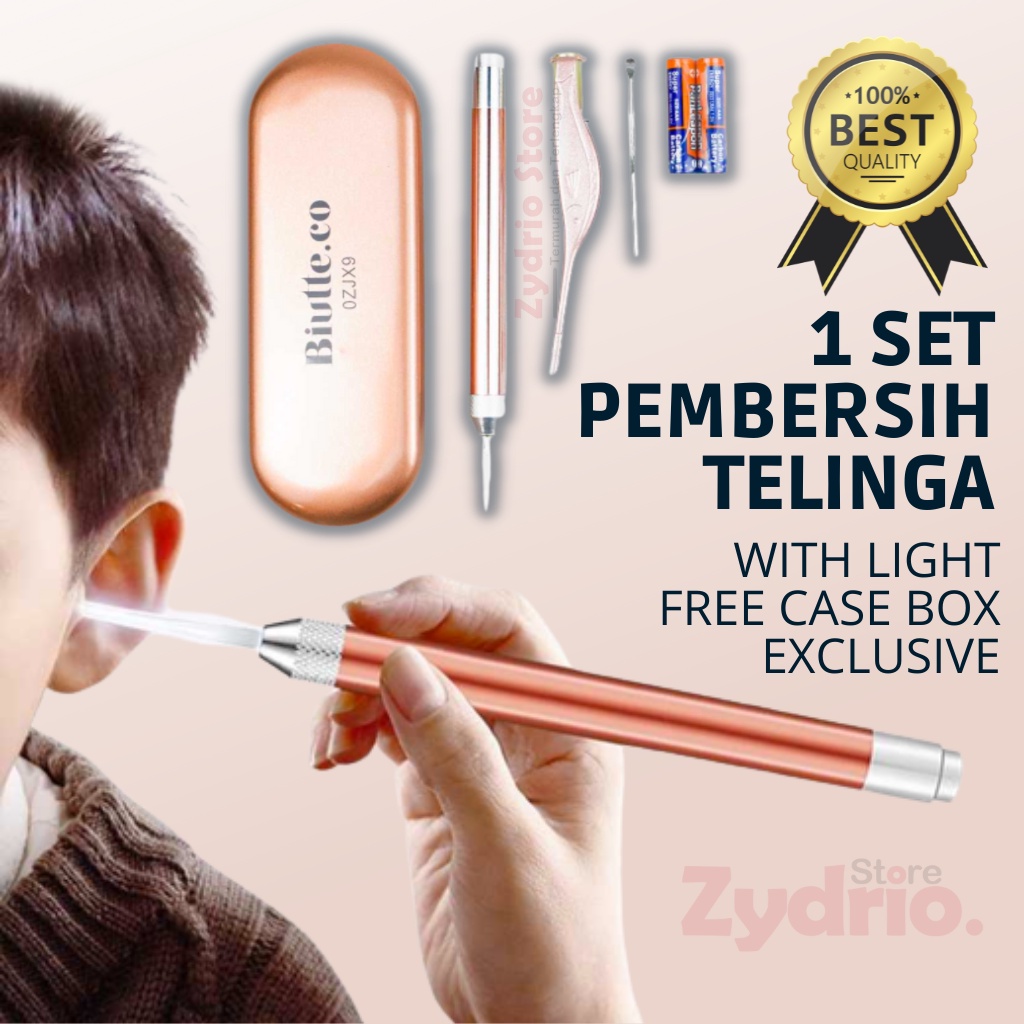 SET Alat Pembersih Telinga LED / Alat Pengorek Korek Pembersih Kuping