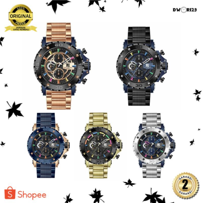 JAM TANGAN PRIA WANITA | RANTAI | KULIT | KARET | MURAH | Pria T5 H 3702 Original