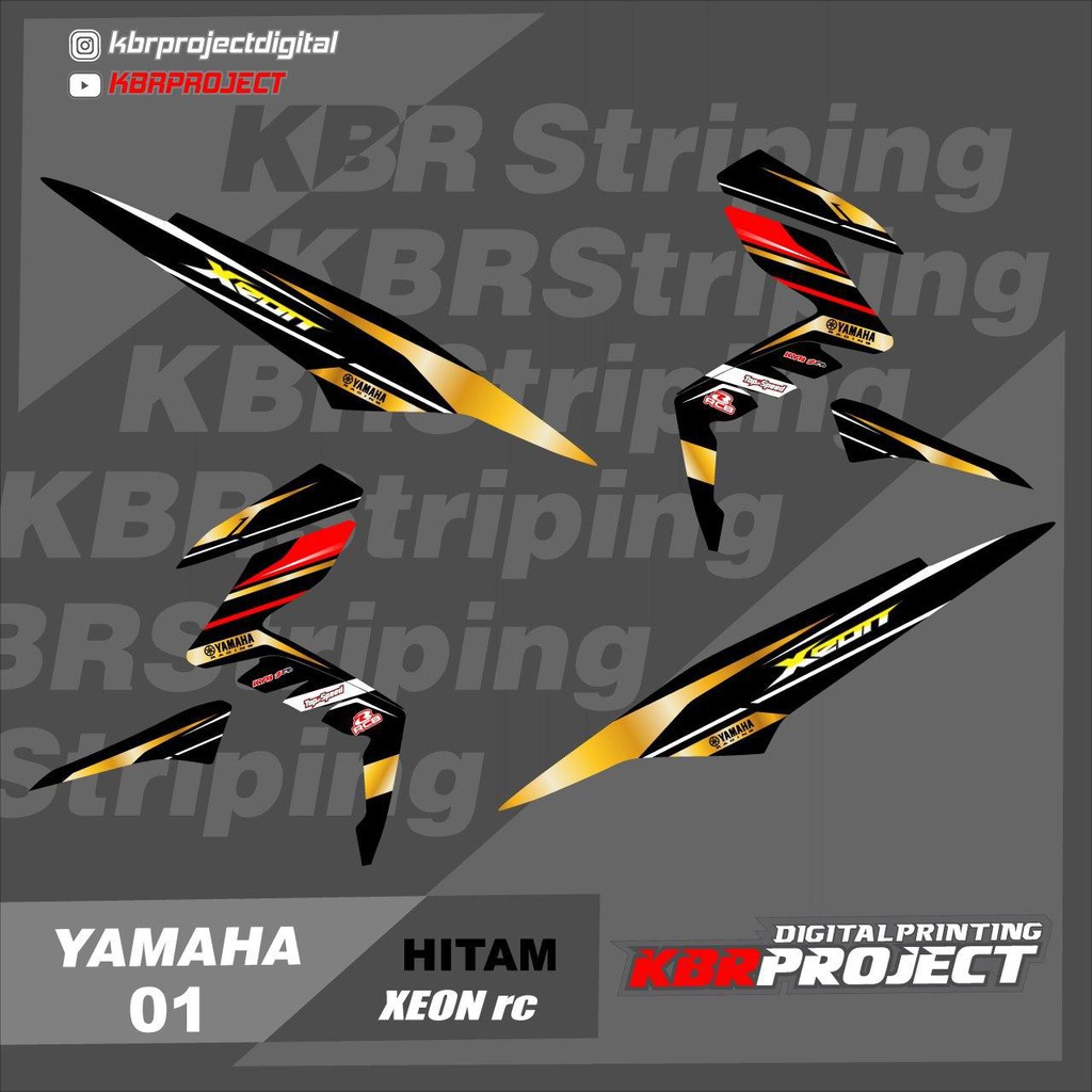 (cod) STRIPING XEON RC / KARBU - STIKER MOTOR XEON RC / KARBU - STIKER XEON RC / KARBU KBR 01