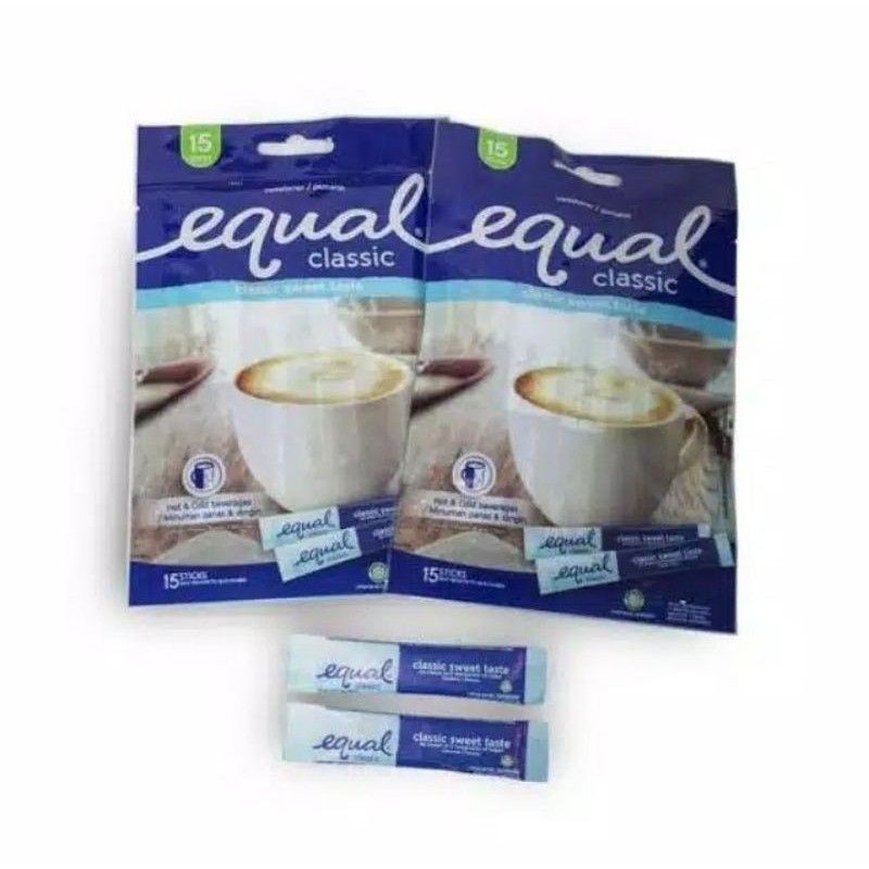 

Equal Clasic Gula Diet Pemanis Nol Kalori - 5 shacet