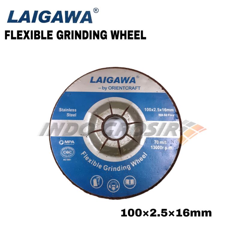 LAIGAWA Batu Gerinda Poles Fleksibel 4 Inch x 2.5mm Flexible Grinding Wheel 100x2.5x16mm Batu Poles 4 Inch