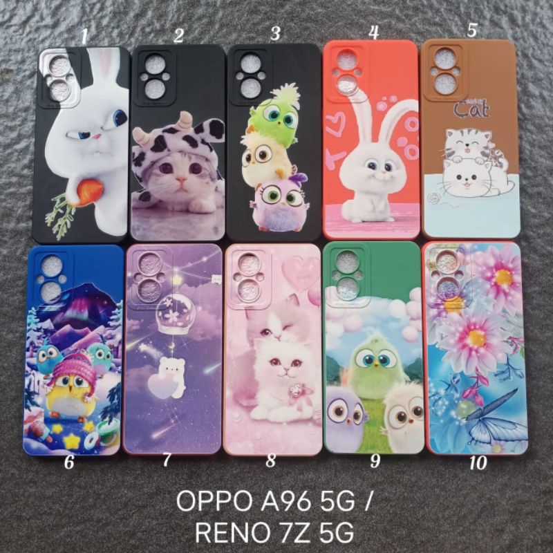 Case gambar Oppo Reno 7Z . Oppo A96 5G motif cewek ( 2 motif ) soft case softcase softshell silikon cover casing kesing housing