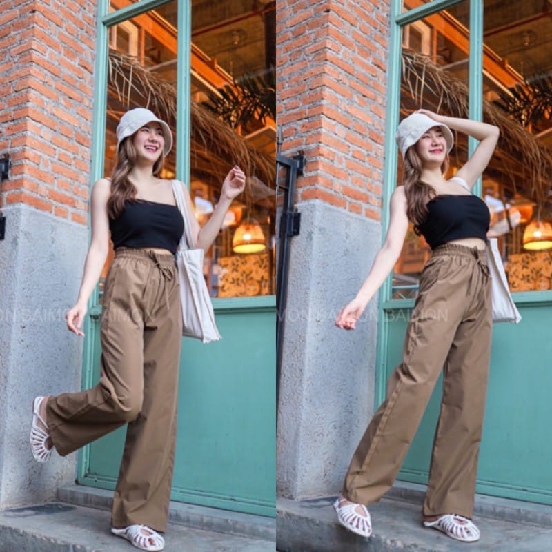 BEFAST - ZEC OOTD Wanita Celana Panjang ZIYURA / Julesa CREPE Pant / Celana Panjang Casual / Celana Kulot Kekiniaan Remaja Wanita / OOTD Ala Style Korean / Celana Polos Formal / Fashion Kerja Wanita