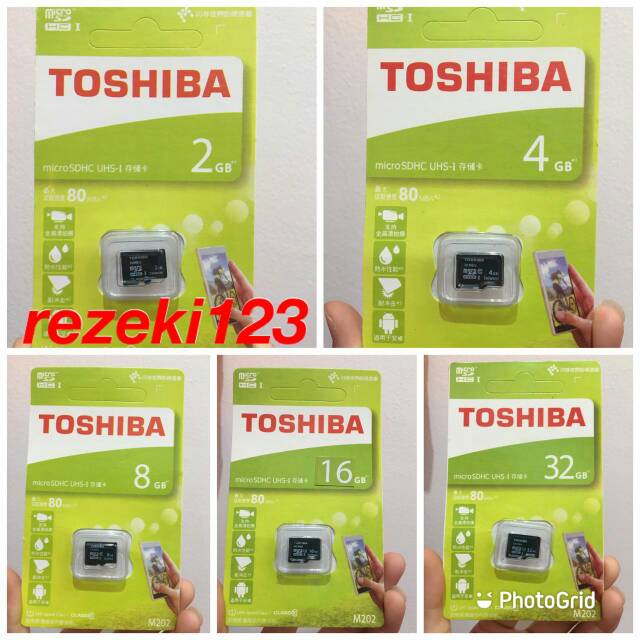 Memory card toshiba 2gb/4gb/8gb/16gb/32gb