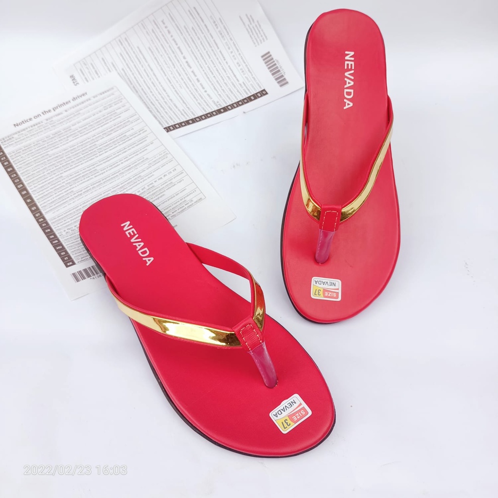 SANDAL NEVADA WANITA FLAT / TEPLEK JEPIT AKS27