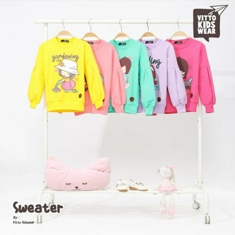 SWEATER ANAK PEREMPUAN 2-10TH / SWEATSHIRT ORIGINAL BY VITTO KIDSWEAR