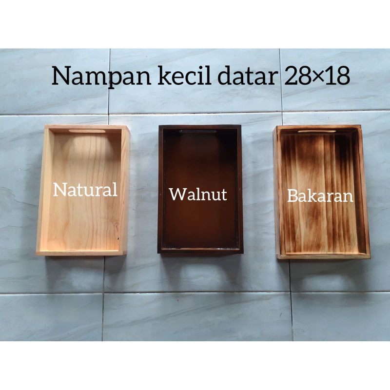 Baki Kayu Pinus/ Nampan Kayu/Tray kayu/ Baki Kayu serbaguna uk 28x18cm