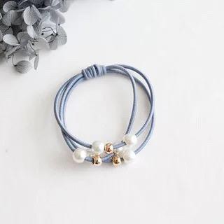 ⭐Bobastore⭐R123 IKAT RAMBUT MUTIARA PITA FASHION GAYA KOREA WANITA KARET KUNCIR HAIRCLIP HAIRPIN-6
