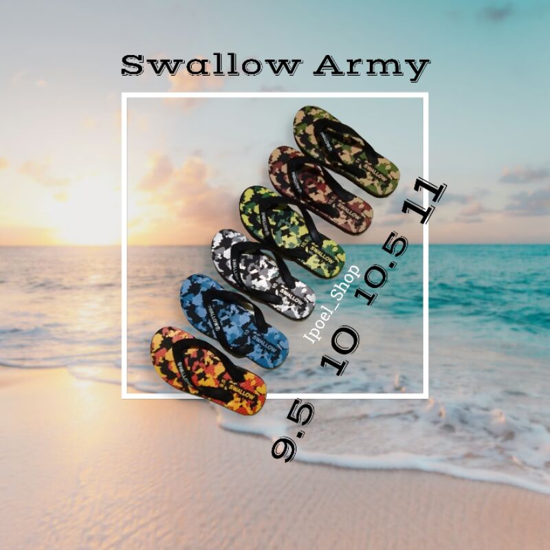 SANDAL JEPIT SWALLOW ARMY/Sendal Swallow Army Dewasa