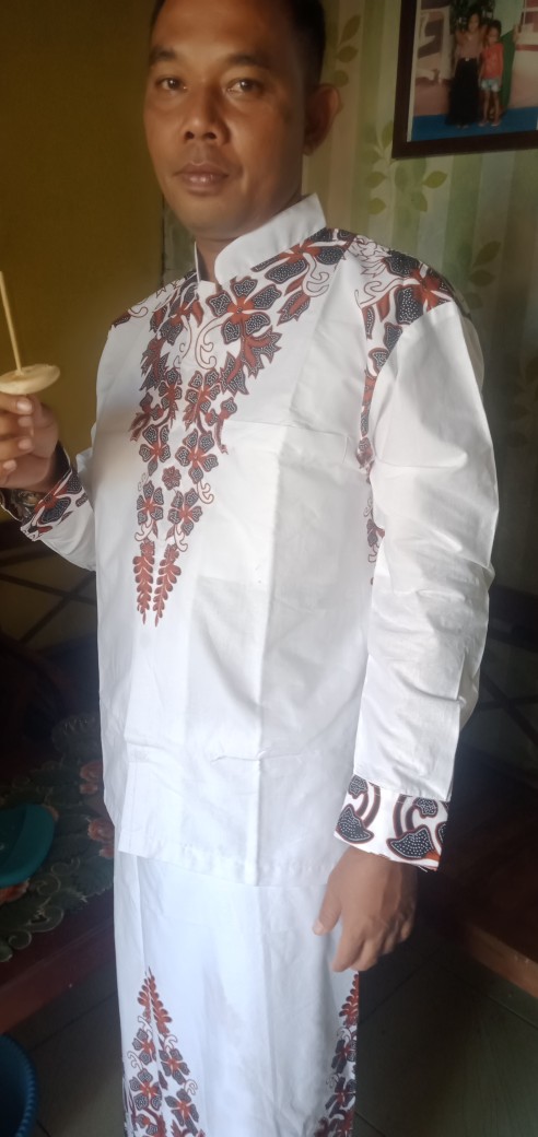 Setelan Sarung Koko Batik Solo Pria Lengan Panjang