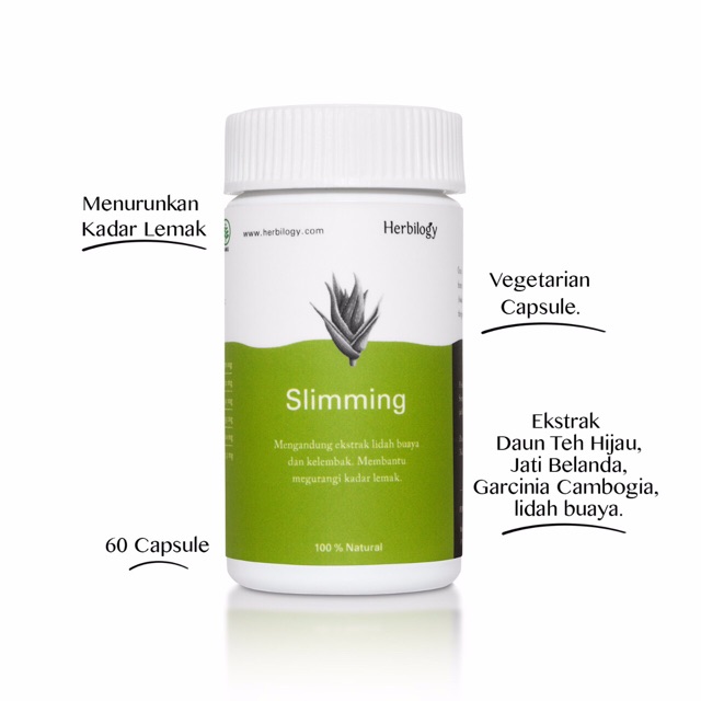 Herbilogy Slimming Capsule 60Pcs Diet Detox alami Kurus