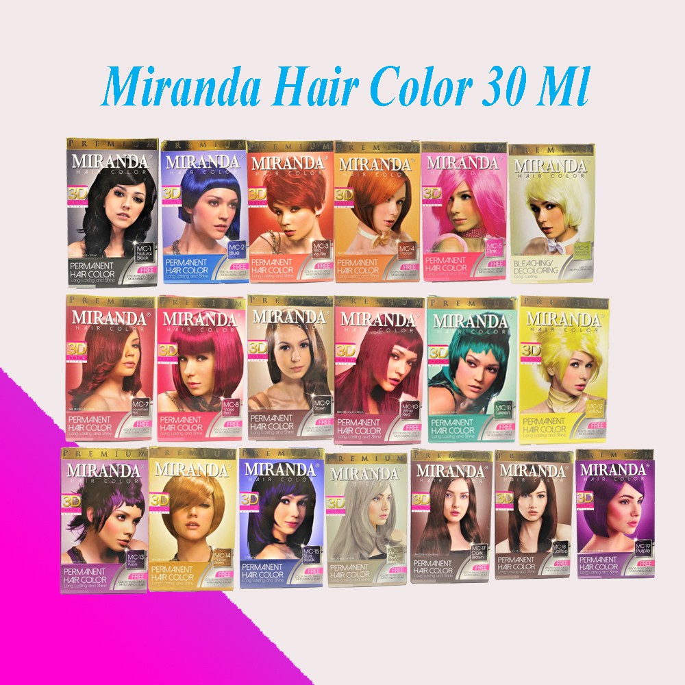 Miranda Hair Color Cat Pewarna  Rambut  30ml Shopee Indonesia