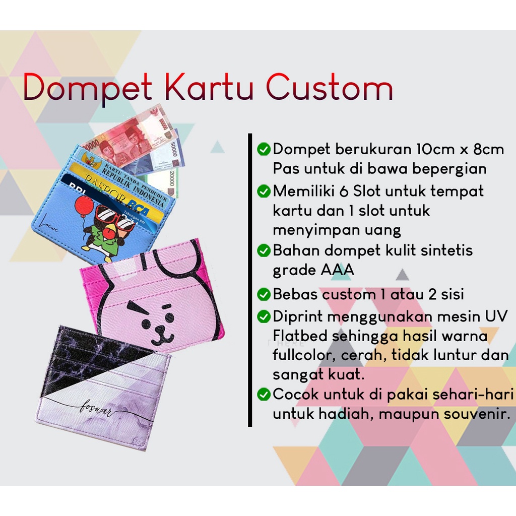 Dompet Kartu BARBIE EDITION Custom / Card Holder Custom Dompet Kulit Tempat Kartu Kulit Sintetis Grade AAA Print UV Termurah