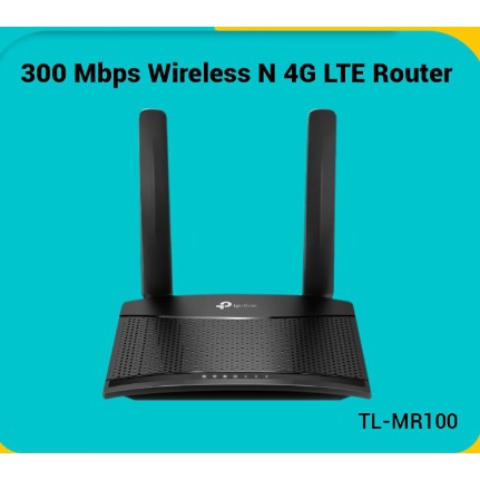 TP-LINK TL-MR100 300Mbps Wireless N 4G LTE Router Fungsi sama TL-MR6400 LANGSUNG KARTU SIM GSM