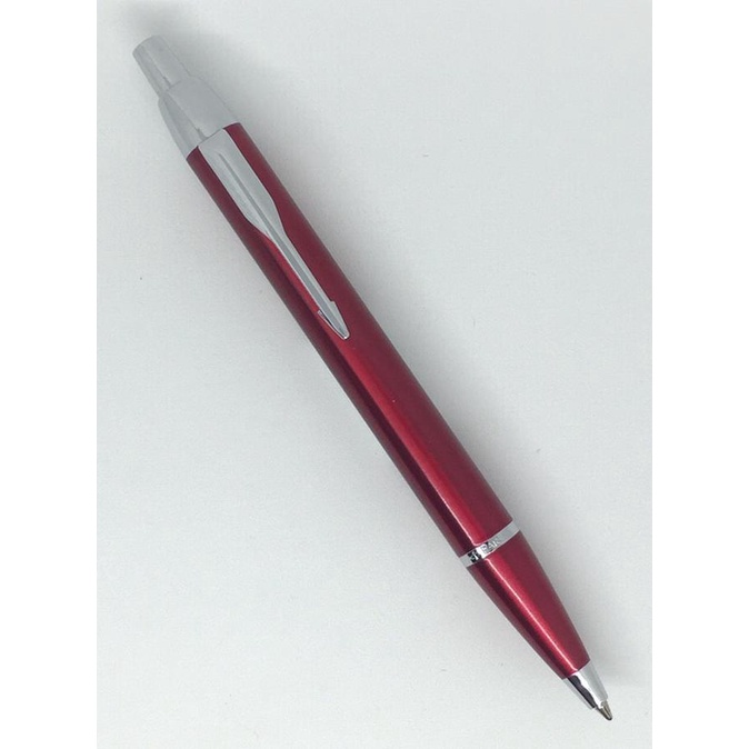 

Pulpen Parker IM Merah Ballpoint Crome Trim Klip Silver